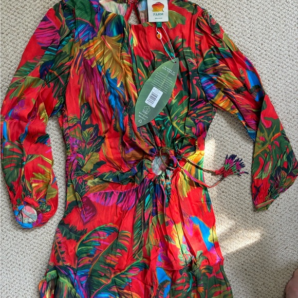 Farm Rio Colorful Patterned Dress - Picture 1 of 5